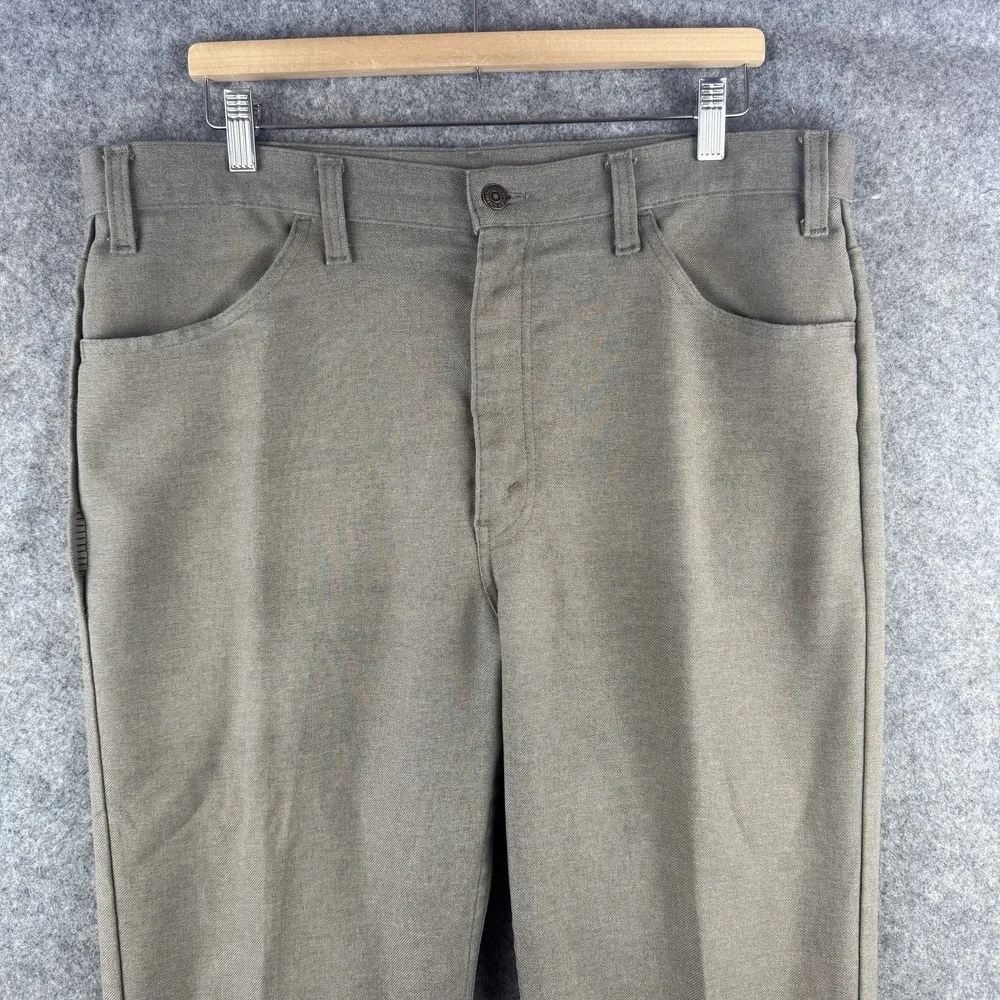 VTG 80s Levis Pants Mens 38x31 Beige 517 Sta Prest Talon Zip Ranchwear Bootcut